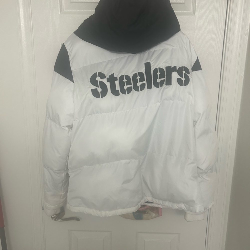 NFL Steelers White and Black Jacket